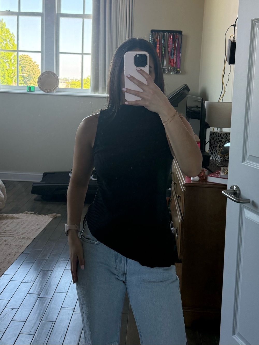 Old Navy Black Ribbed Tank Top